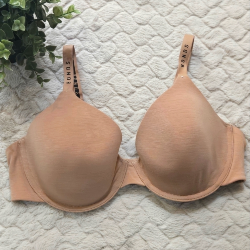 BONDS Tan T-Shirt Bra, Size 38D